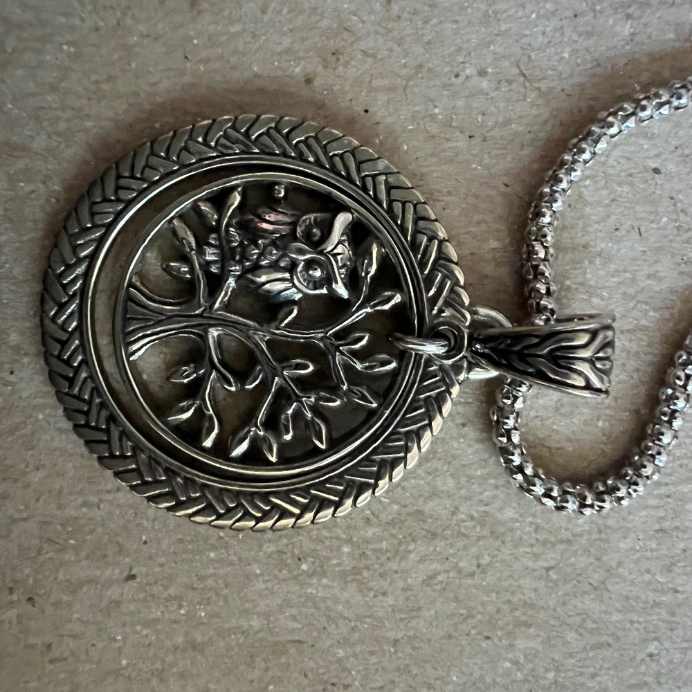 Ross and Simons Owl Sterling Silver Necklace